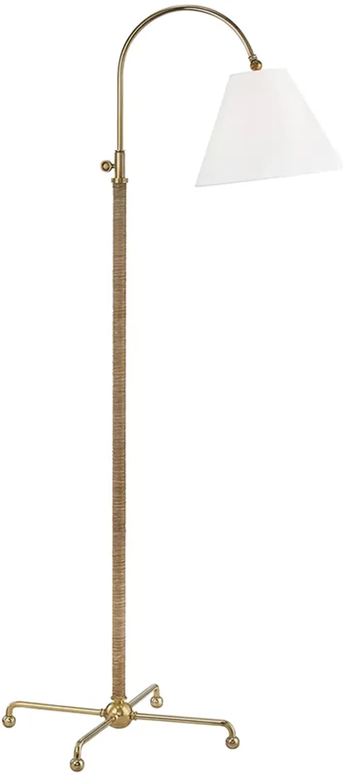 Curves No.1 Floor Lamp - Rattan/Aged Brass