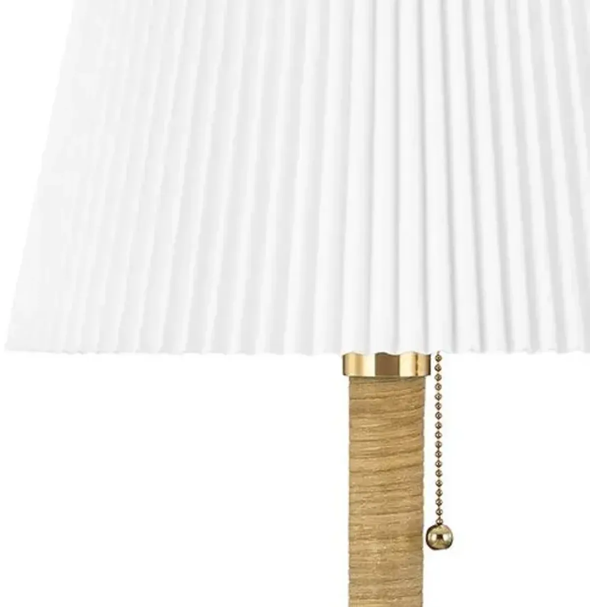 Dorset Table Lamp - Rattan/Aged Brass - Gold