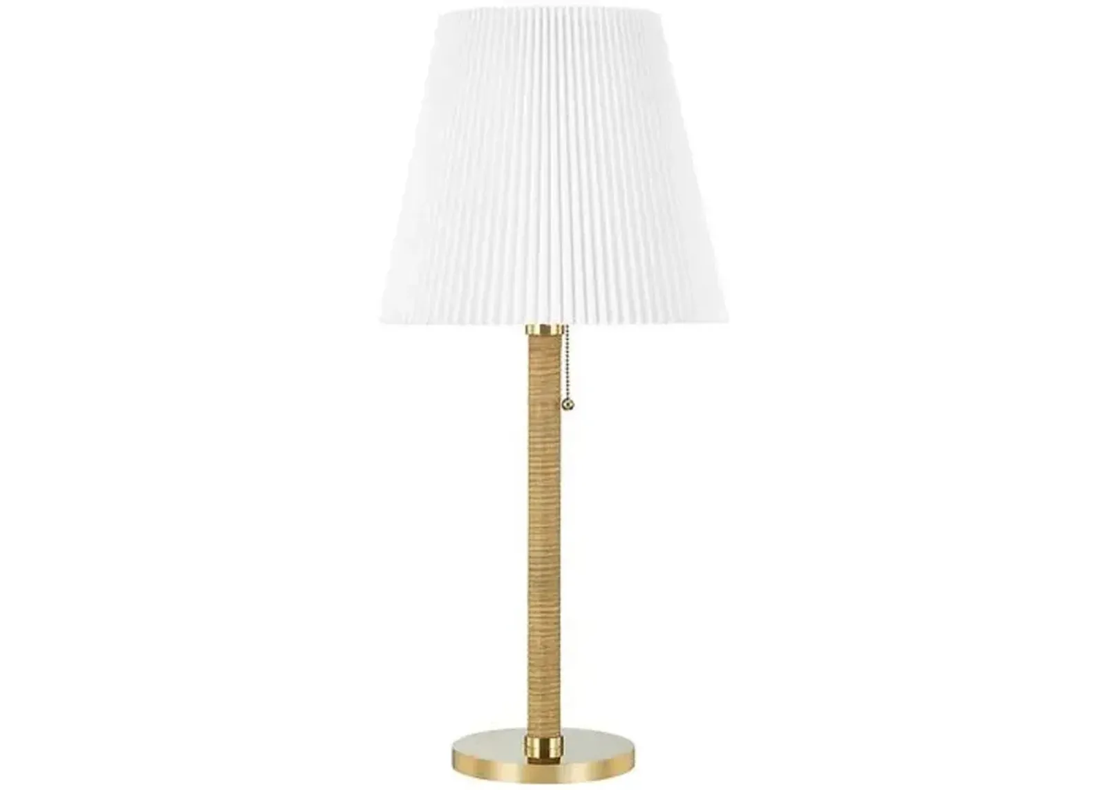 Dorset Table Lamp - Rattan/Aged Brass - Gold