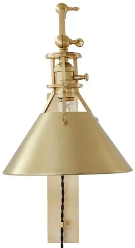 Metal No. 2 Plug-In Sconce - Gold