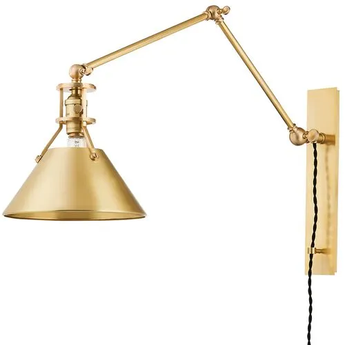 Metal No. 2 Plug-In Sconce - Gold