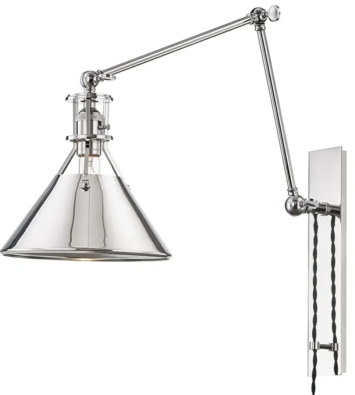 Metal No. 2 Plug-In Sconce - Silver