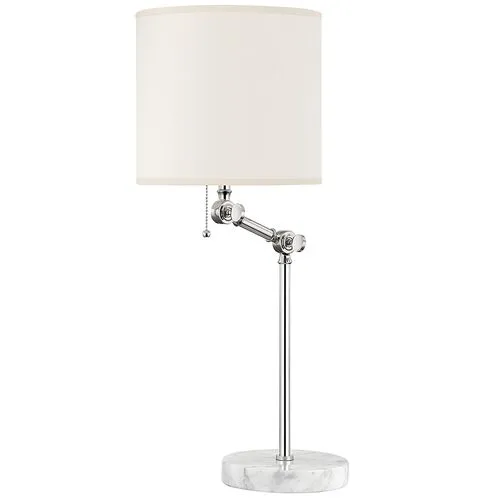 Essex Marble Table Lamp - Silver