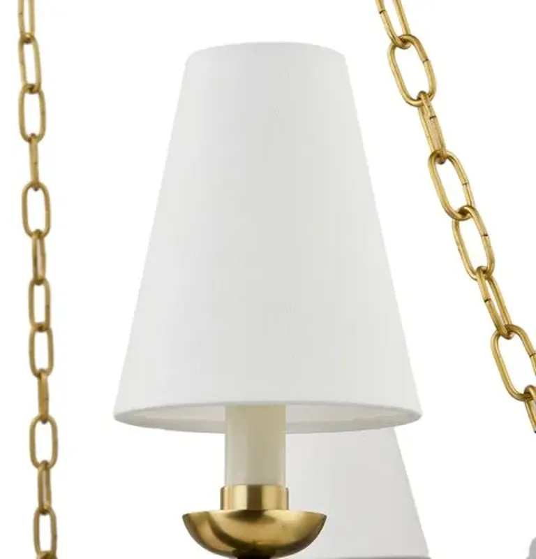 Haverford 6-Light Chandelier - Aged Brass - Ariel Okin for Mitzi - Gold