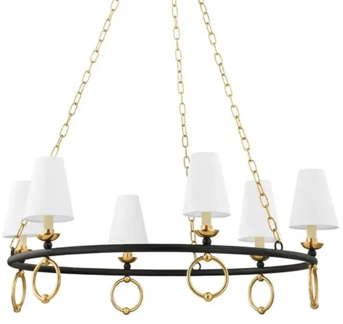 Haverford 6-Light Chandelier - Aged Brass - Ariel Okin for Mitzi - Gold