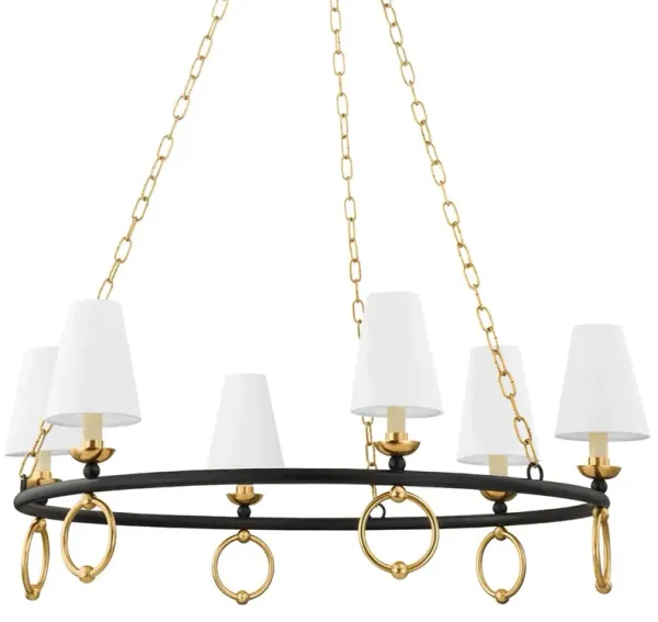 Haverford 6-Light Chandelier - Aged Brass - Ariel Okin for Mitzi - Gold