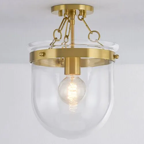 Dunbar Glass Semi Flush Mount - Ariel Okin for Mitzi - Gold