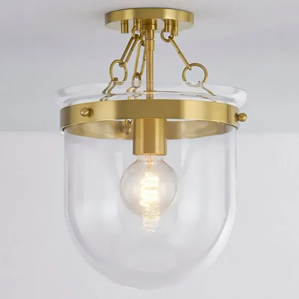 Dunbar Glass Semi Flush Mount - Ariel Okin for Mitzi - Gold