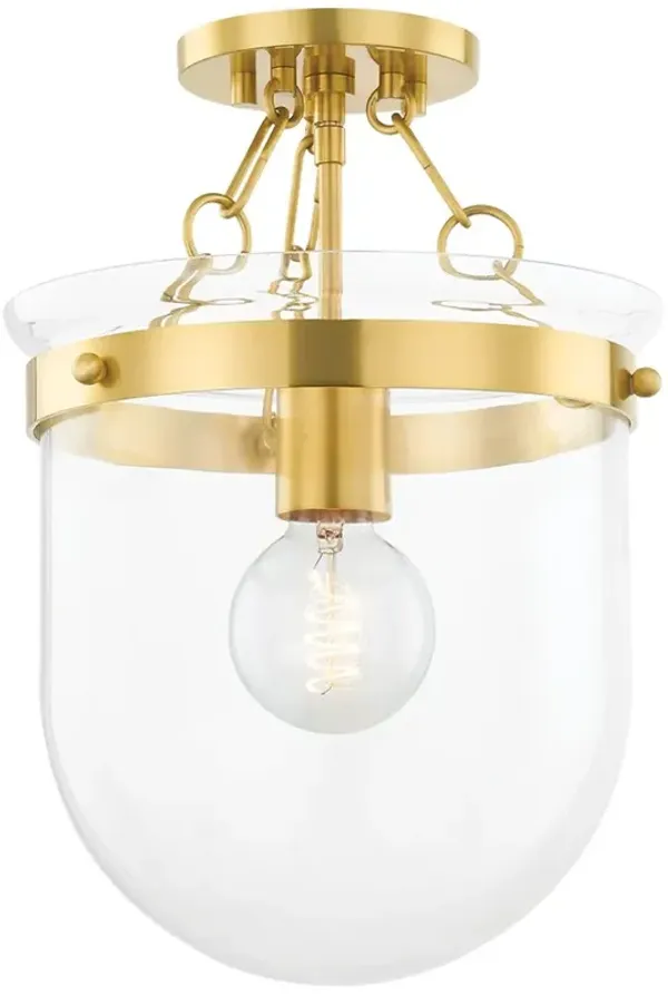 Dunbar Glass Semi Flush Mount - Ariel Okin for Mitzi - Gold