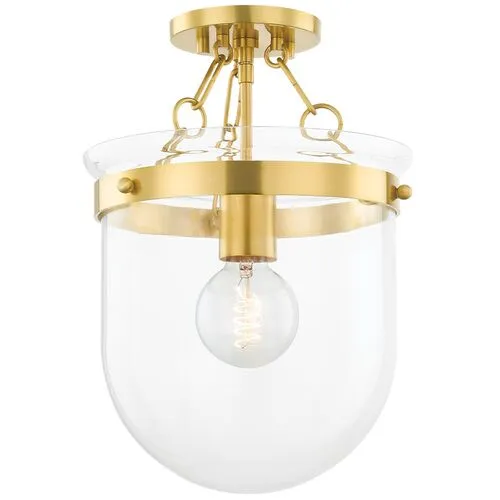 Dunbar Glass Semi Flush Mount - Ariel Okin for Mitzi - Gold