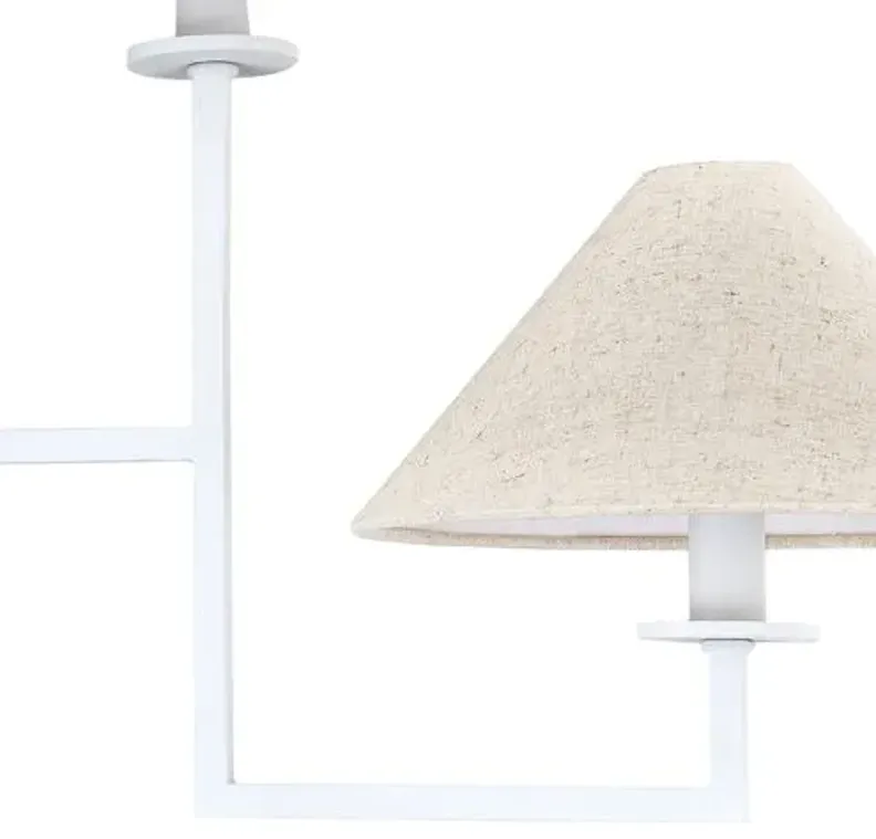 Gladwyne Large Chandelier - Textured White - Ariel Okin for Mitzi