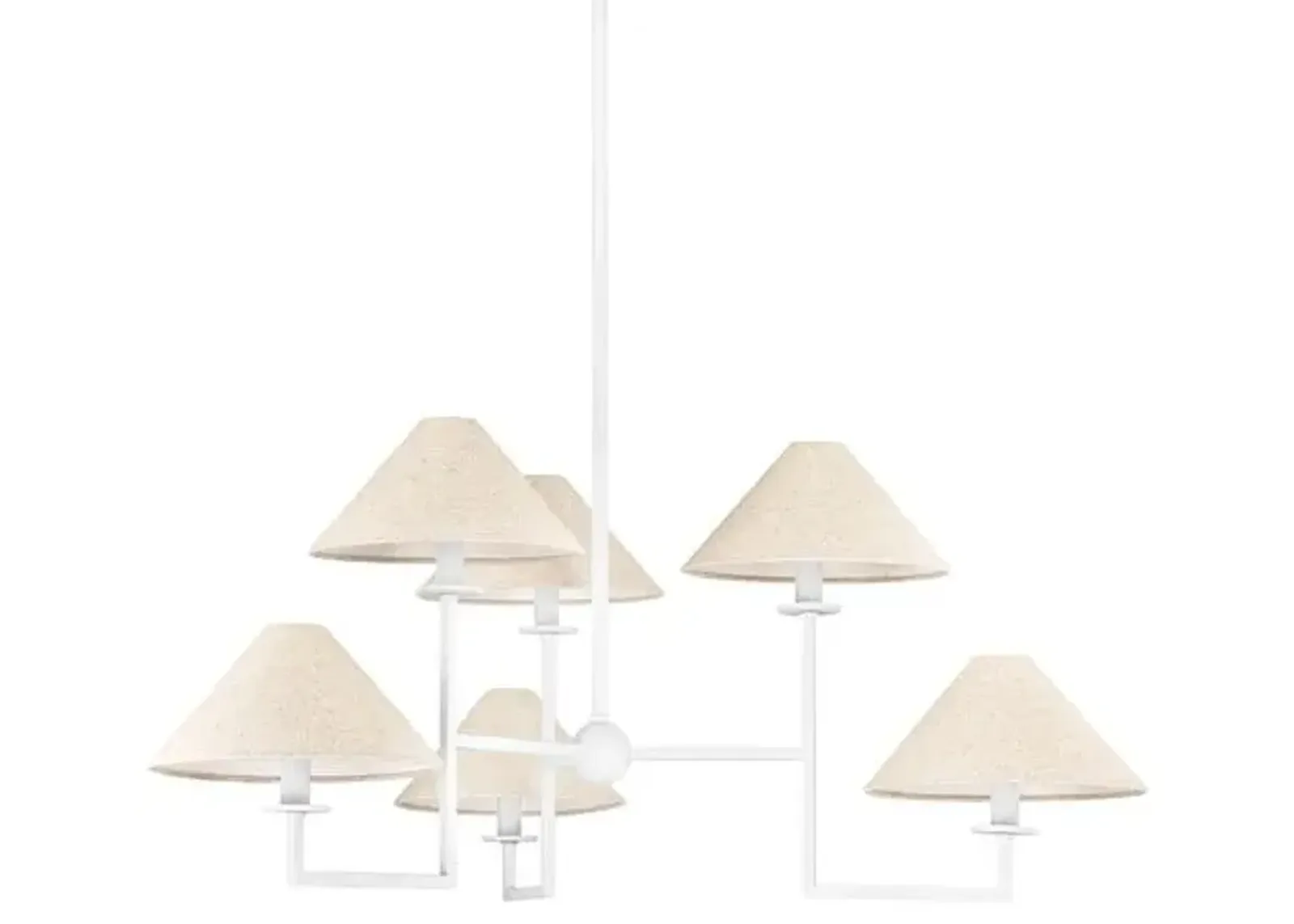 Gladwyne Large Chandelier - Textured White - Ariel Okin for Mitzi