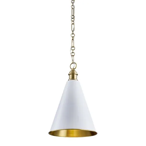 Fenimore Cone Pendant - Ariel Okin for Mitzi - White