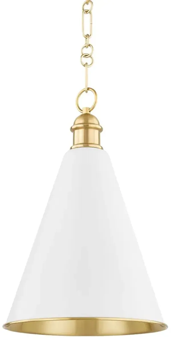 Fenimore Cone Pendant - Ariel Okin for Mitzi - White