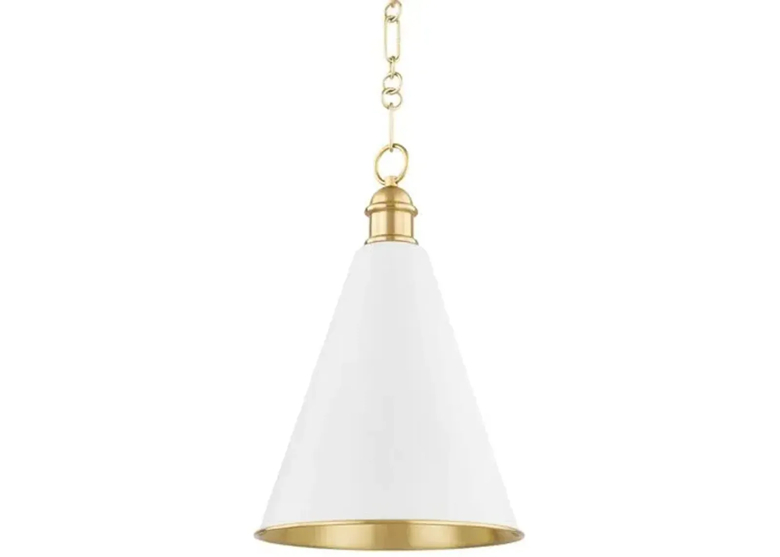 Fenimore Cone Pendant - Ariel Okin for Mitzi - White