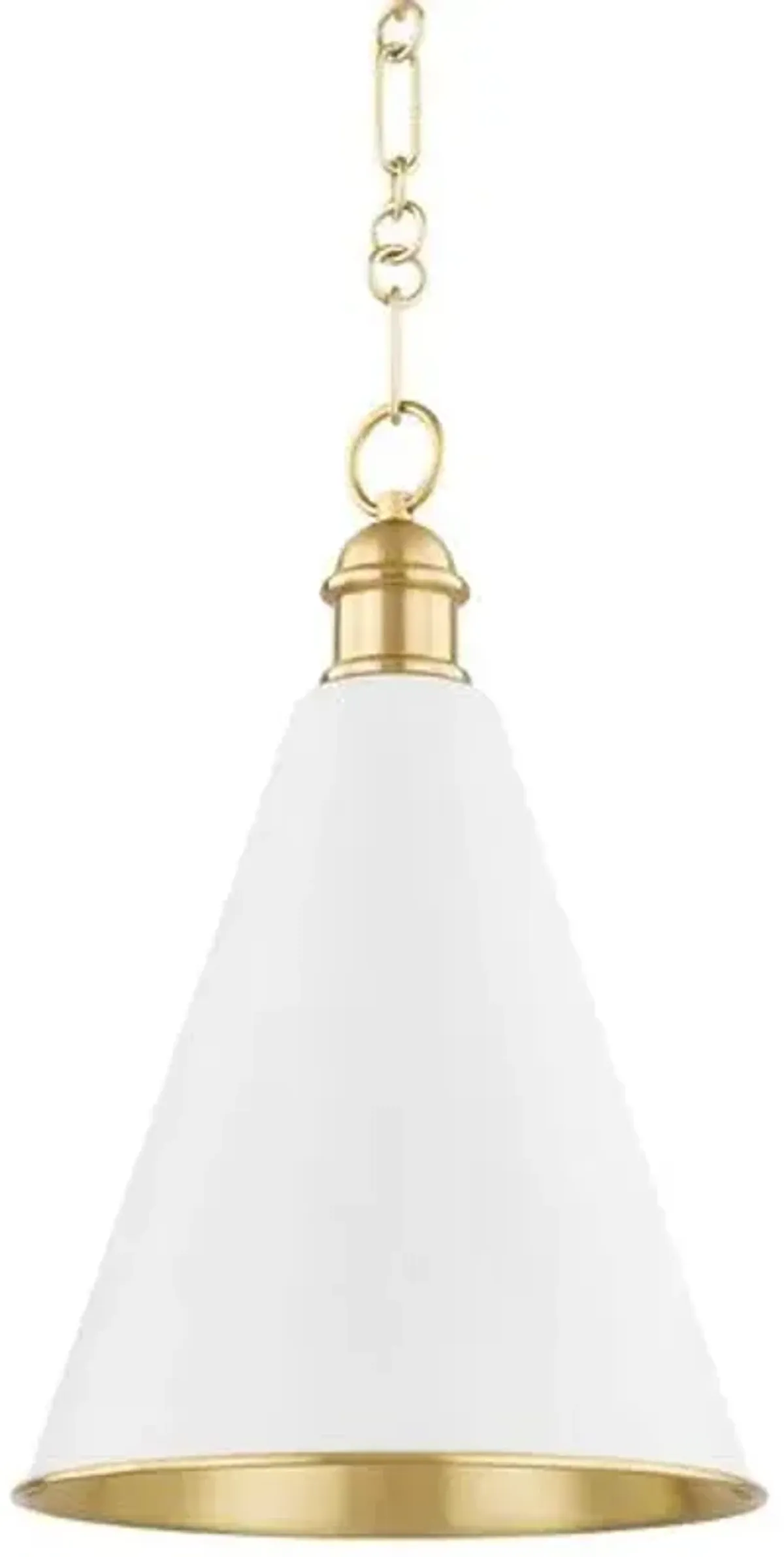 Fenimore Cone Pendant - Ariel Okin for Mitzi - White