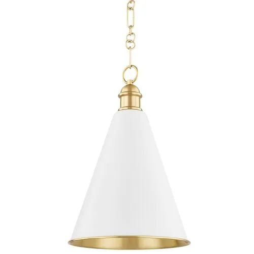 Fenimore Cone Pendant - Ariel Okin for Mitzi - White