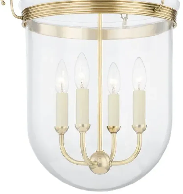 Rousham Lantern - Aged Brass - Gold