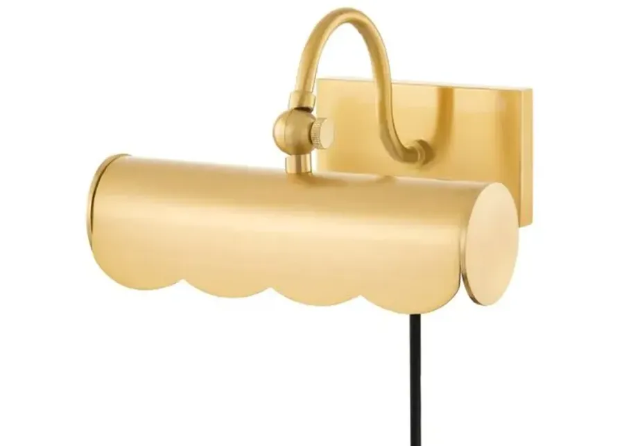 Fifi Scallop Plug-In Picture Light - Ariel Okin for Mitzi - Gold