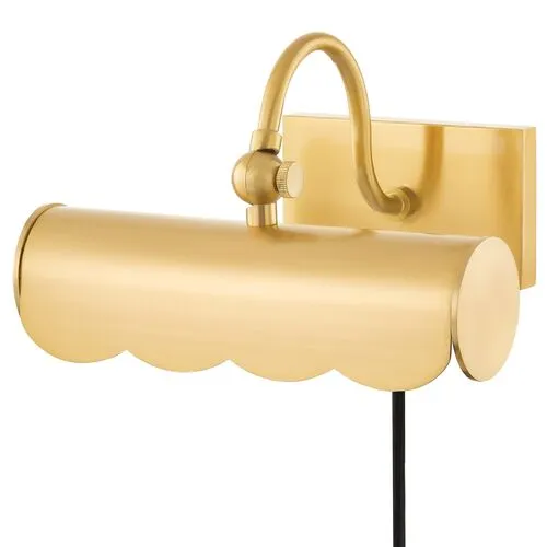 Fifi Scallop Plug-In Picture Light - Ariel Okin for Mitzi - Gold