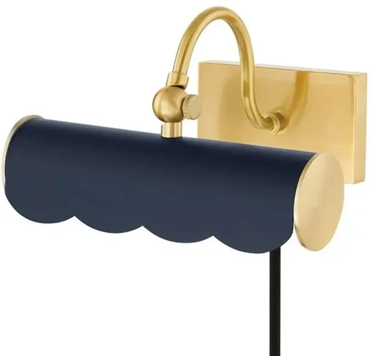 Fifi Scallop Plug-In Picture Light - Ariel Okin for Mitzi - Blue