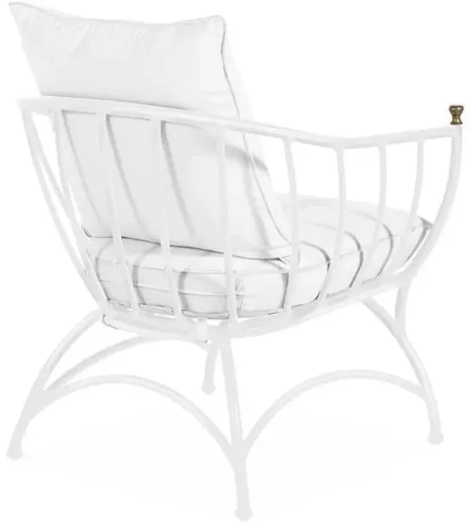 Frances Accent Chair Replacement Cushion - White, Comfortable, Durable, Cushioned