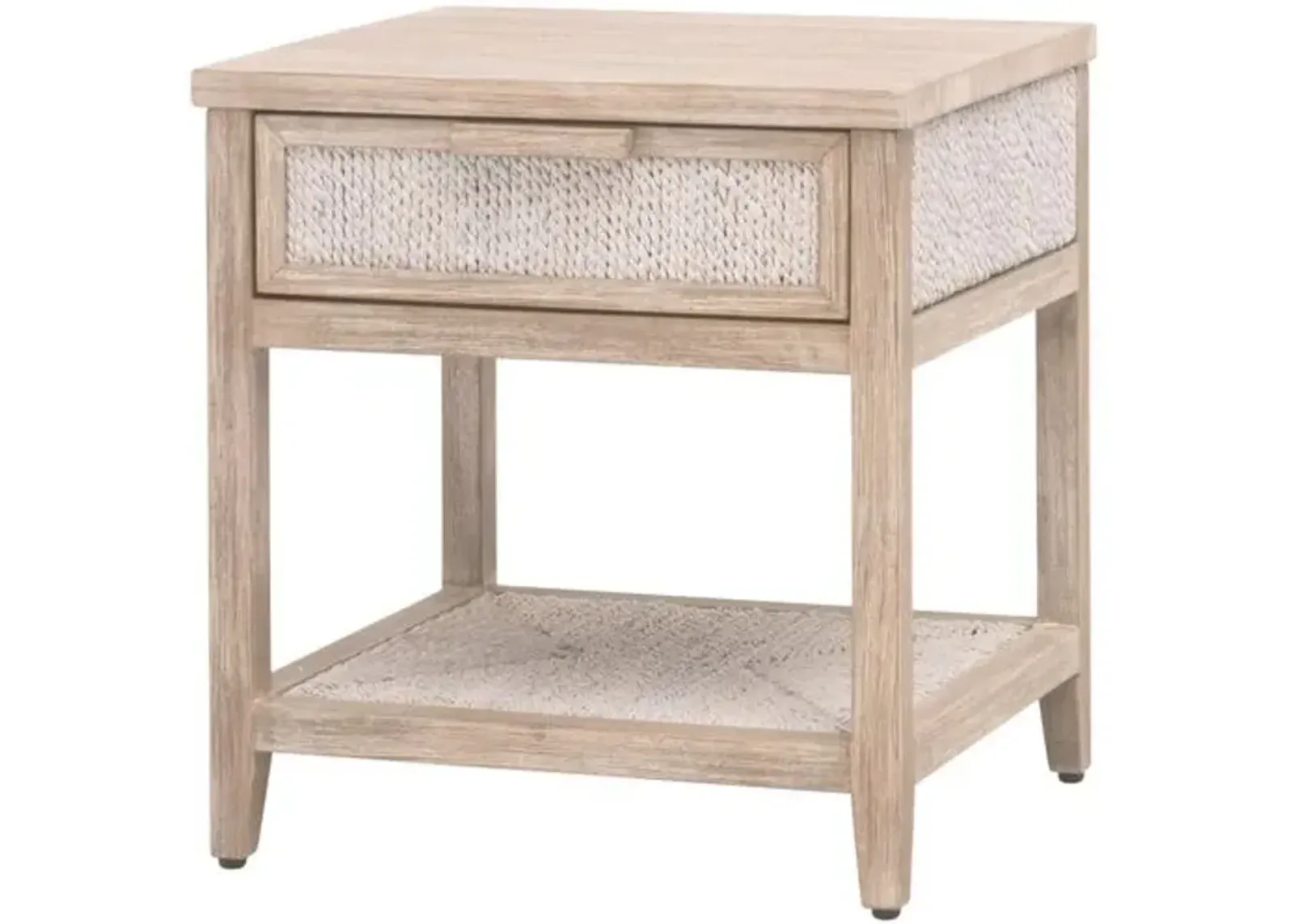 Huck 1-Drawer Nightstand - Natural Gray/White Wash Rope