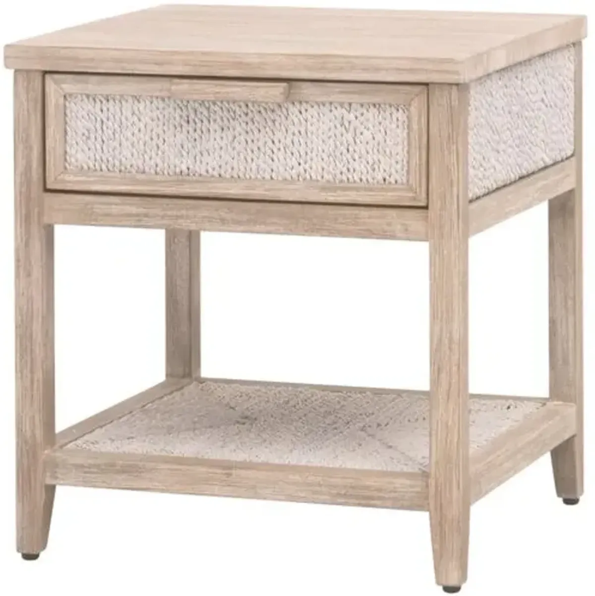 Huck 1-Drawer Nightstand - Natural Gray/White Wash Rope