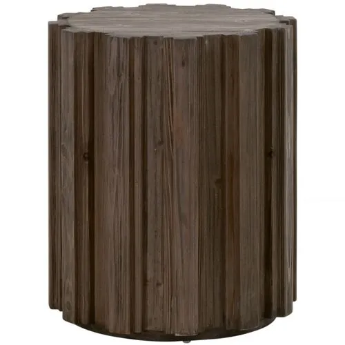 Jean Accent Table - Drift Brown Pine - 20.75Hx17Wx17D in