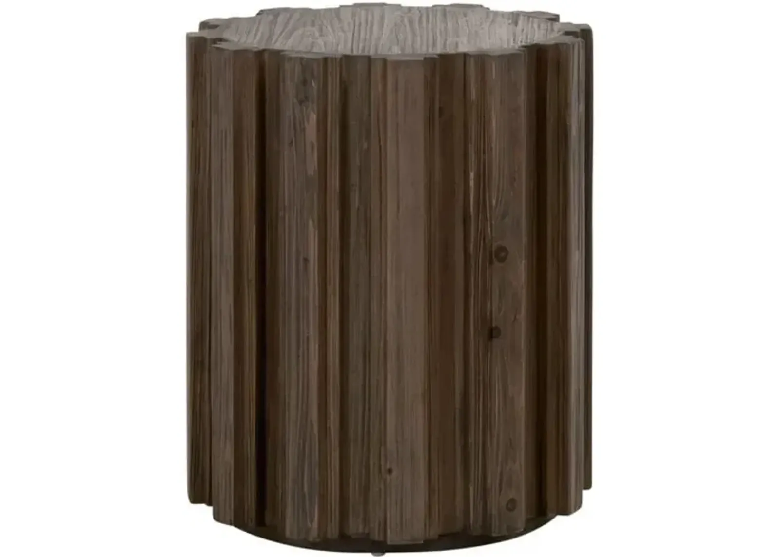 Jean Accent Table - Drift Brown Pine - 20.75Hx17Wx17D in