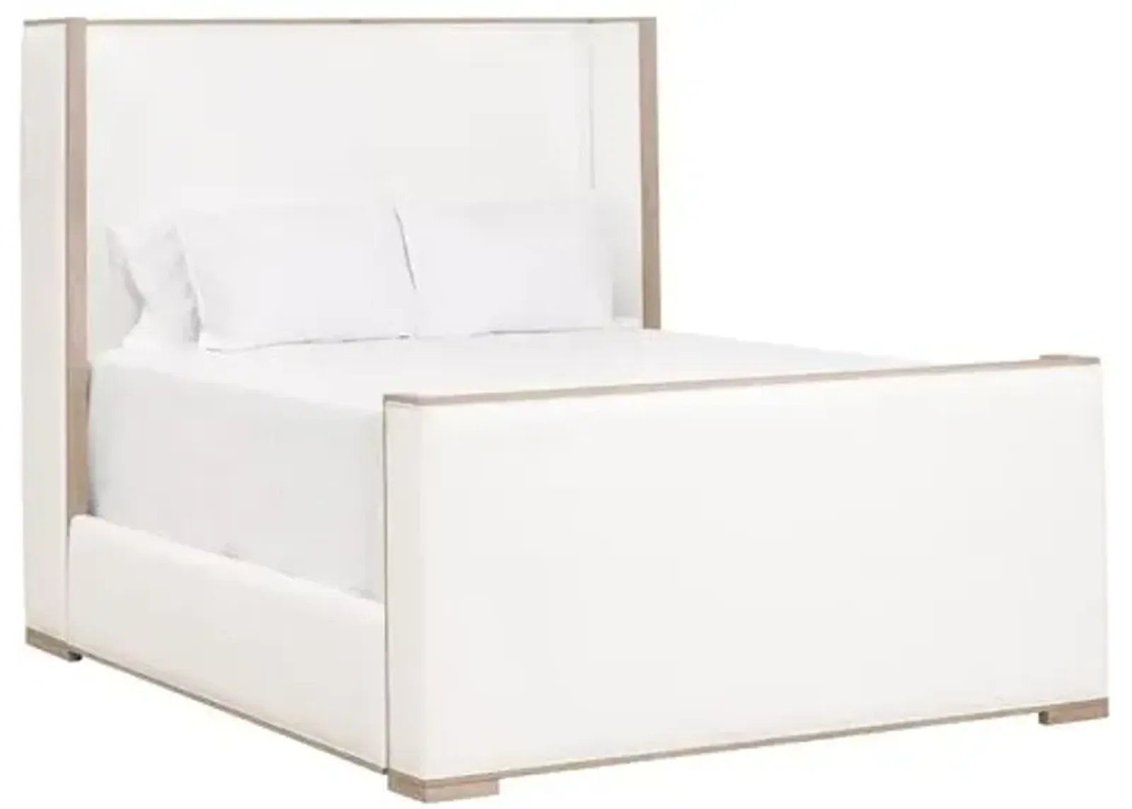 Remy Shelter Bed - Natural Gray Oak/Pearl Performance - White