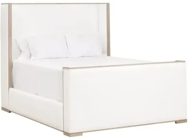 Remy Shelter Bed - Natural Gray Oak/Pearl Performance - White