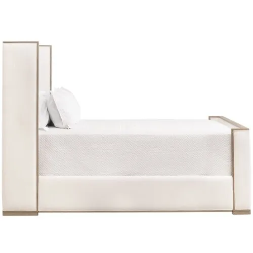 Remy Shelter Bed - Natural Gray Oak/Pearl Performance - White