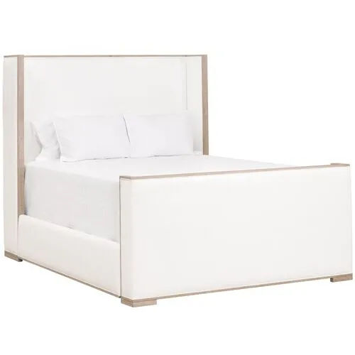 Remy Shelter Bed - Natural Gray Oak/Pearl Performance - White