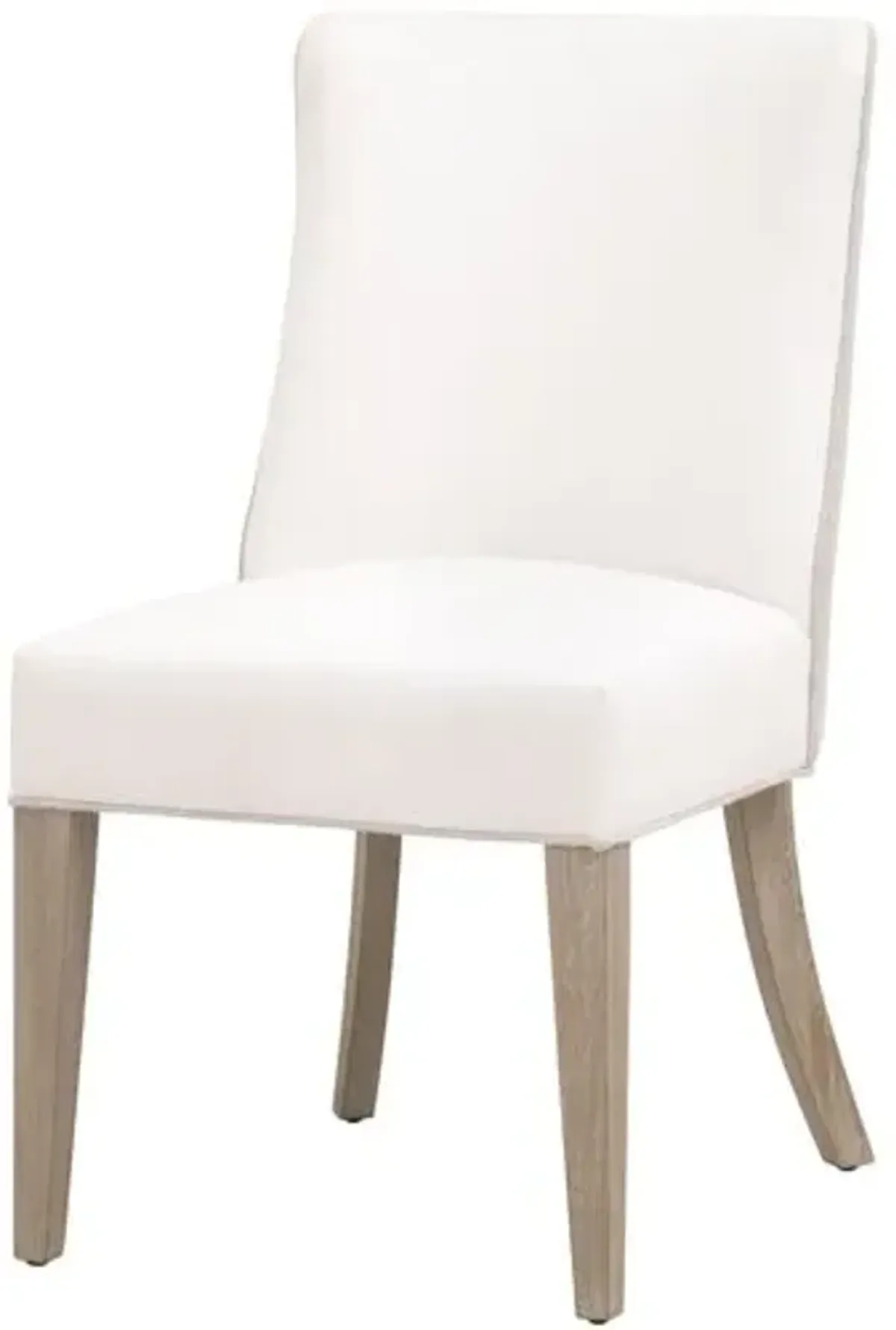 Set of 2 Juliana 2-Tone Dining Side Chairs - Pearl/Bisque Linen Performance - White