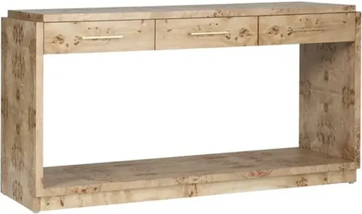 Jackson Burl Console Table - Tulsi Home - Brown