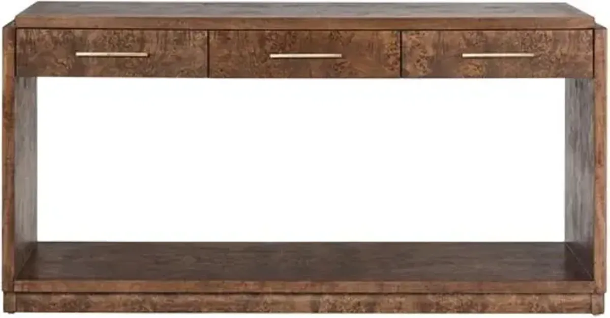 Jackson Burl Console Table - Tulsi Home - Brown