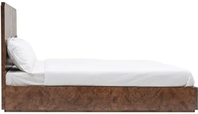 Jackson Burl Bed - Tulsi Home - Brown