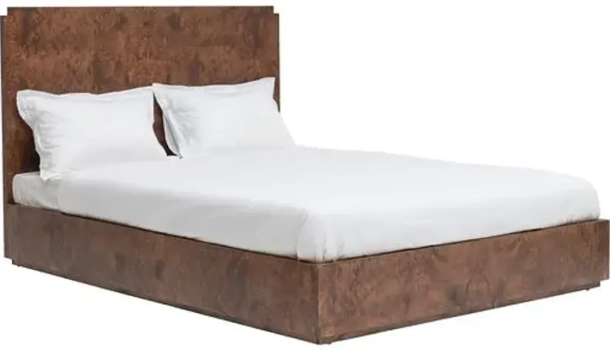 Jackson Burl Bed - Tulsi Home - Brown