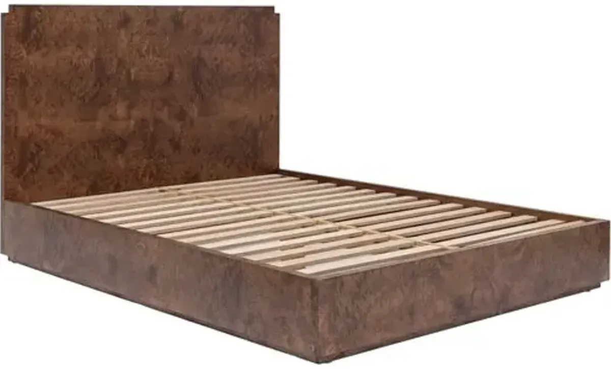 Jackson Burl Bed - Tulsi Home - Brown