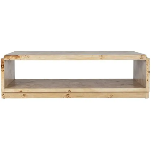 Jackson Burl Coffee Table - Tulsi Home - Brown