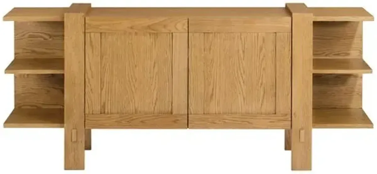 Federico Dining Oak Sideboard - Honey - Tulsi Home - Brown