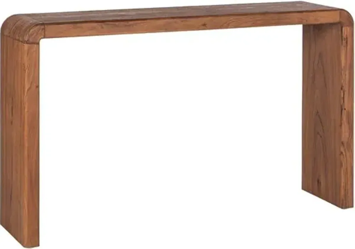 Griffin Waterfall Console Table - Tulsi Home - Brown