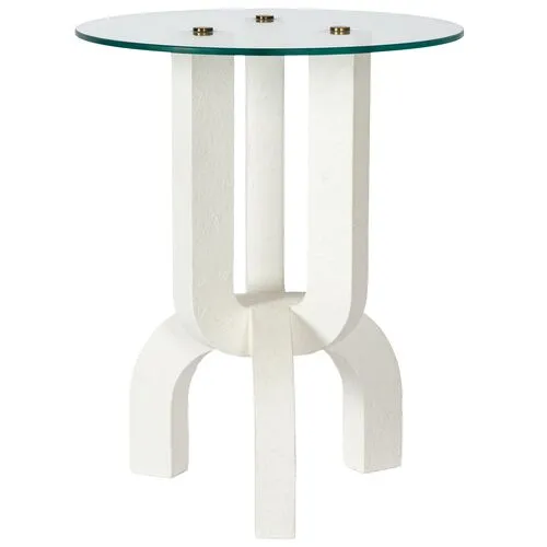 Alfie Side Table - White Plaster - Tulsi Home