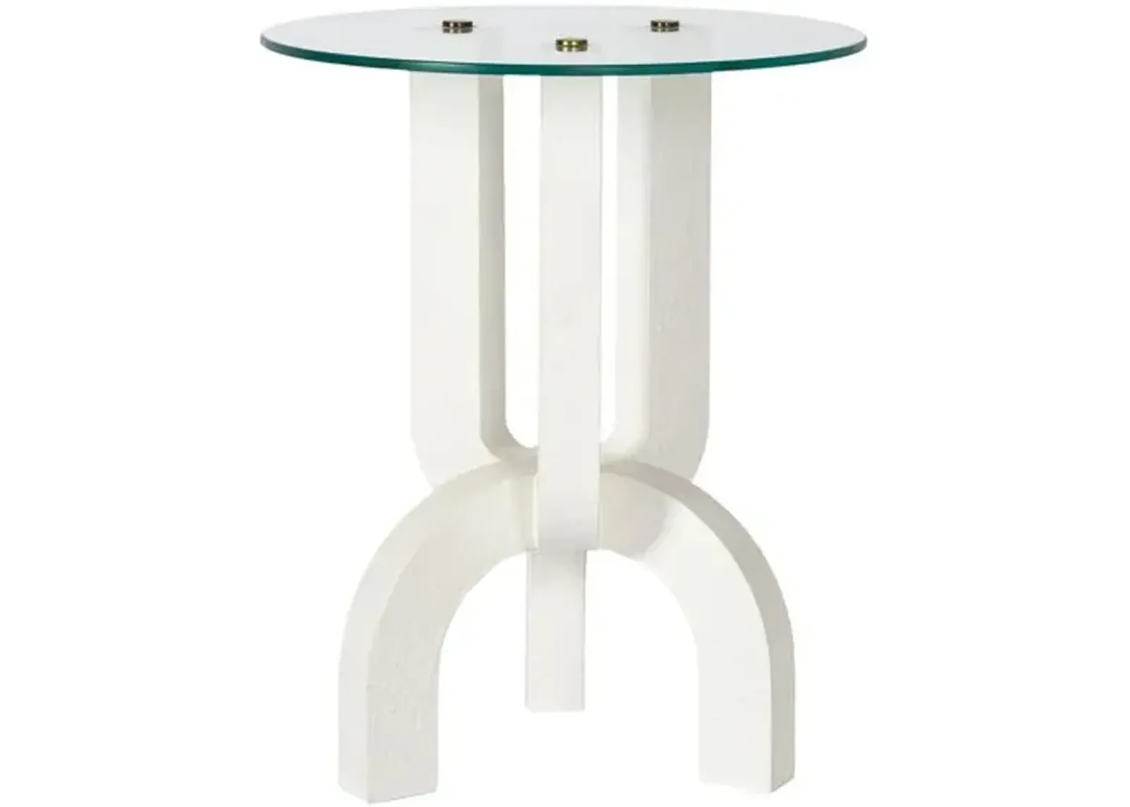 Alfie Side Table - White Plaster - Tulsi Home