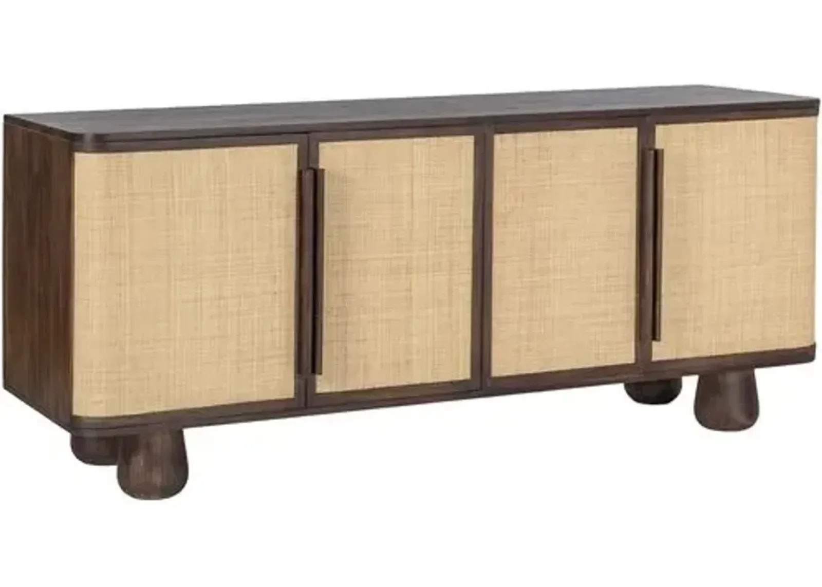 Greyson Buffet Cabinet - Dark Brown/Natural - Tulsi Home