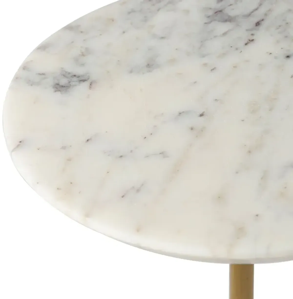Posie Marble Drink Table - Tulsi Home - White