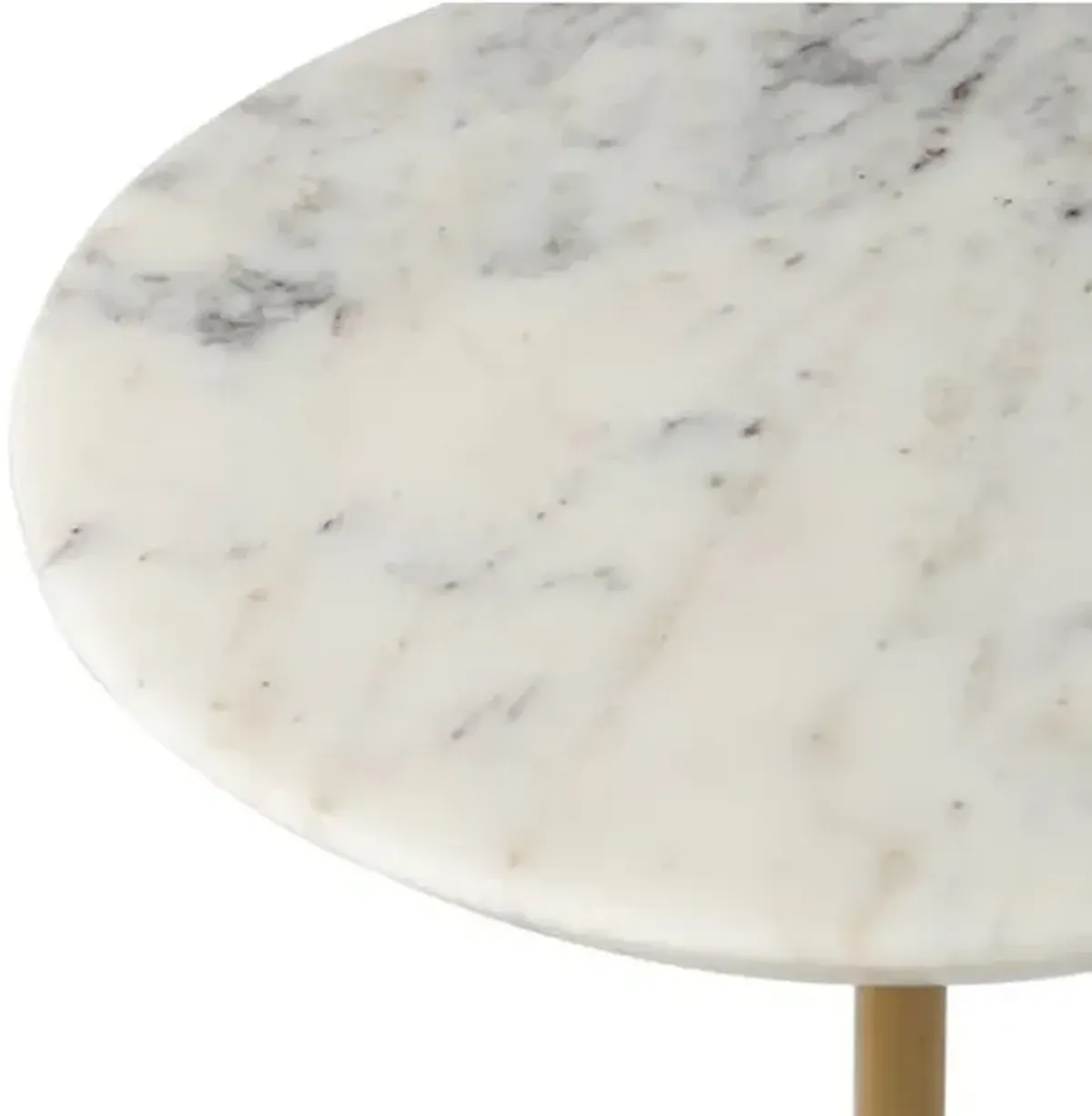 Posie Marble Drink Table - White/Grey - Tulsi Home