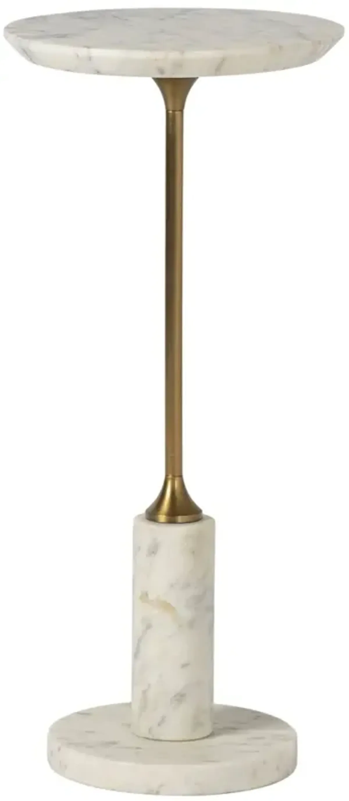 Posie Marble Drink Table - Tulsi Home - White