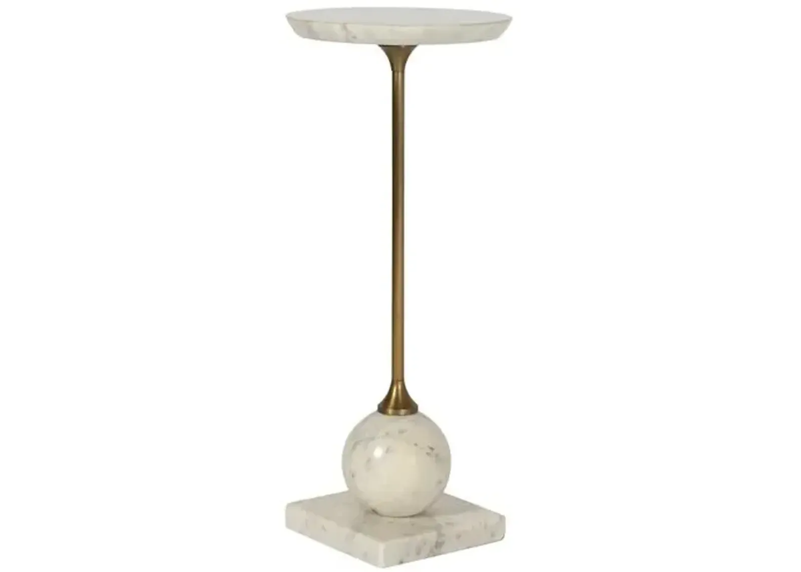 Uma Drink Table - White/Grey Marble - Tulsi Home